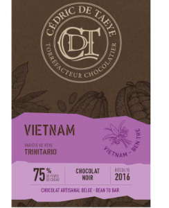 Tablette de chocolat Vietnam 75% - 60gr