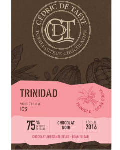 Tablette de chocolat Trinidad et Tobago 75% - 60 gr