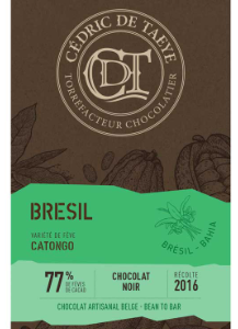 Tablette de chocolat Bresil 77% - 60gr