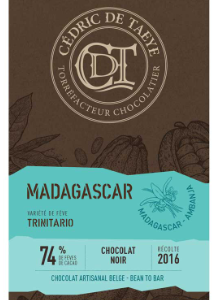 Tablette de chocolat Madagascar 74% - 60gr