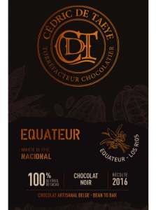 Tablette de chocolat Equateur 100% - 60 gr