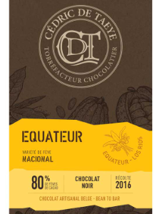 Tablette de chocolat Equateur 80% - 60gr