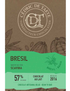 Tablette de chocolat Bresil 57% - 60gr