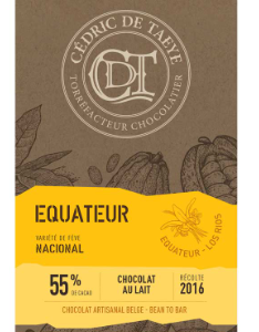 Tablette de chocolat Equateur 55% - 60gr