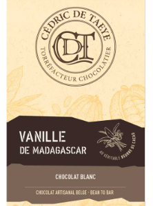 Tablette de chocolat Vanille de Madagascar - 60gr